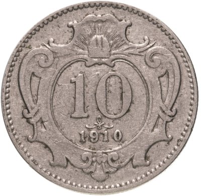 купить Австрия 10 геллеров (heller) 1910