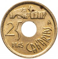 купить Испания 25 песет (pesetas, ptas) 1994 "Канарские острова"