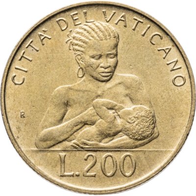 купить Ватикан 200 лир 1992