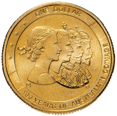 купить Австралия 1 доллар 2010 100 лет монетам Австралии