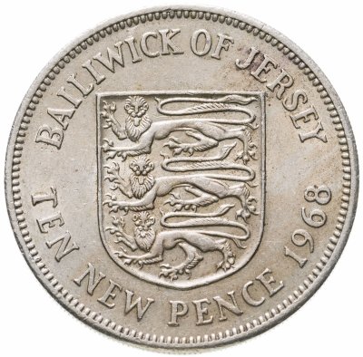 купить Джерси 10 новых пенсов (new pence) 1968