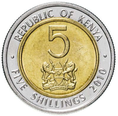 купить Кения 5 шиллингов (shillings) 2010