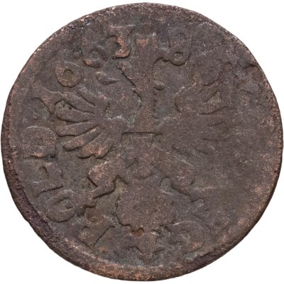 купить Речь Посполитая 1 солид 1663 Ян II Казимир - герб Польши на реверсе