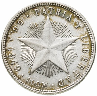 купить Куба 20 сентаво (centavos) 1949