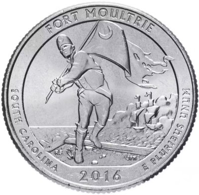 купить США 1/4 доллара (25 центов, квотер) 2016 D — "Форт Молтри" (35-й парк)