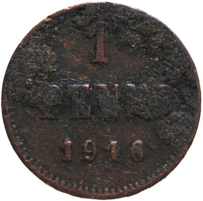 купить 1 пенни 1916, монета для Финляндии