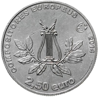 купить Португалия 2,5 евро (euro) 2014 "Европейские композиторы - Маркуш Португал"