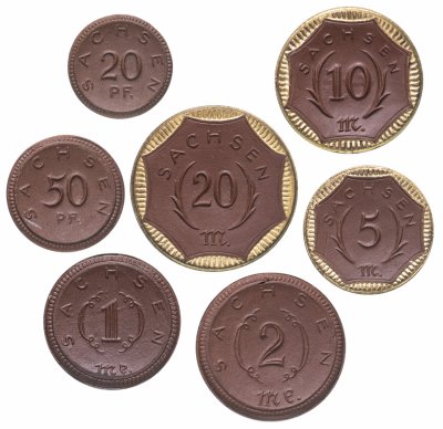 купить Германия, Саксония 1921 набор из 7-ми нотгельдов