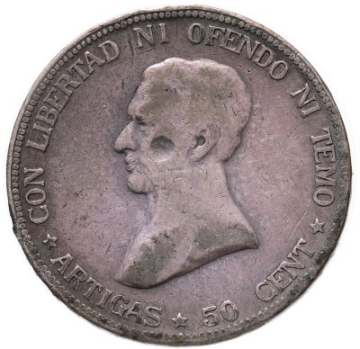 купить Уругвай 50 сентесимо (centesimos) 1916