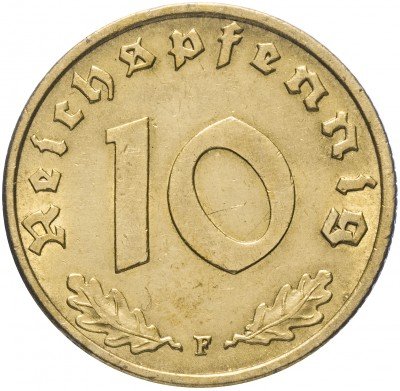 купить Фашистская Германия (Третий Рейх) 10 рейх пфеннигов 1937 "F"