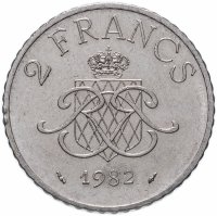 купить Монако 2 франка (francs) 1982