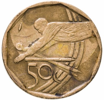 купить ЮАР 50 центов (cents) 2002 "Чемпионат мира по крикету в Южной Африке 2003"