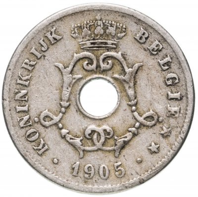 купить Бельгия 10 сантимов (centimes) 1905 Надпись на голландском - 'BELGIË'