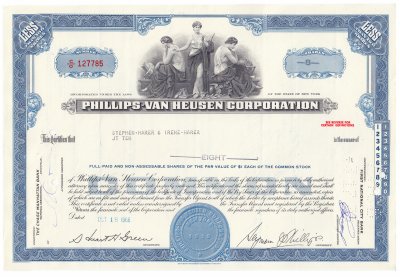 купить Акция США PHILLIPS-VAN HEUSEN CORPORATION 1963-1969 г.