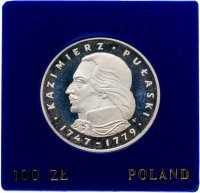 Купить Польша 100 злотых (zlotych) 1976 года "Казимир Пулавский"