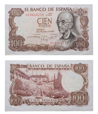купить Испания 100 песет 1970 (Pick 152a)