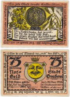 купить Германия (Мекленбург-Шверрин: Грабов) 75 пфеннигов 1922 (460.2/B1)