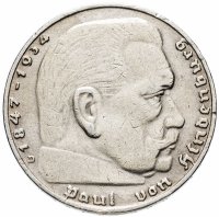 купить Германия (Третий Рейх) 2 рейхсмарки (reichsmark) 1936 "D"