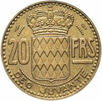 Купить Монако 20 франков (francs) 1950