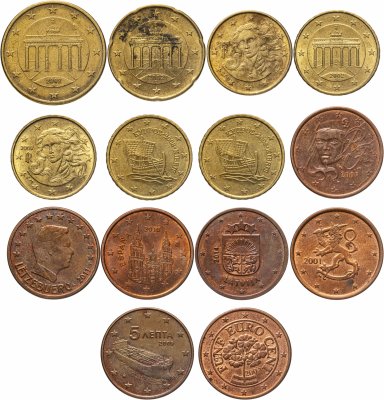 купить Европа набор из 14 монет 1999-2014