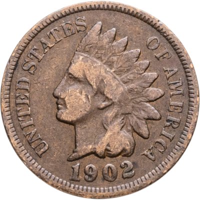 купить США 1 цент (cent) 1902 Indian Head Cent