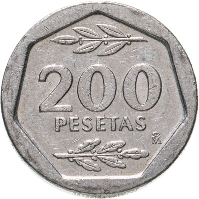 купить Испания 200 песет (pesetas) 1987