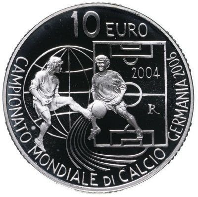 купить Сан Марино 10 евро 2004 Чемпионат мира по футболу 2006