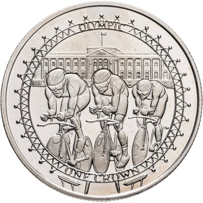 купить Остров Мэн 1 крона (crown) 2010 "XXX летние Олимпийские Игры, Лондон 2012 - Велоспорт"