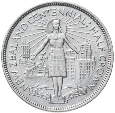 купить Новая Зеландия 1/2 кроны (crown) 1940 100 лет Новой Зеландии