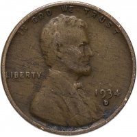 купить США 1 цент (cent) 1934 D