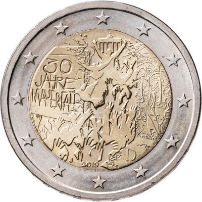 купить Германия 2 евро (euro) 2019 J "30 лет Падению Берлинской стены"