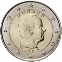 Купить Монако 2 евро 2016 Обычная