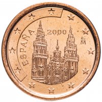 Купить Испания 1 цент (cent) 2000