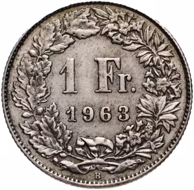 купить Швейцария 1 франк (franc) 1963