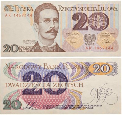 купить Польша 20 злотых 1982 год