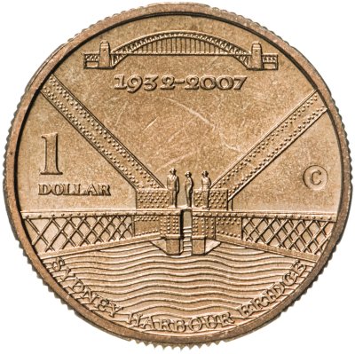 купить Австралия 1 доллар 2007 - "75 лет мосту Харбор-Бридж"