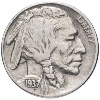 Купить США 5 центов (cents) 1937 S Buffalo Nickel знак монетного двора: "S" - Сан-Франциско