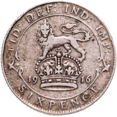 купить Великобритания 6 пенсов (pence) 1916