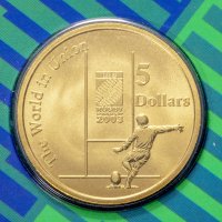 Купить Австралия 5 долларов 2003 "Кубок по Рэгби"