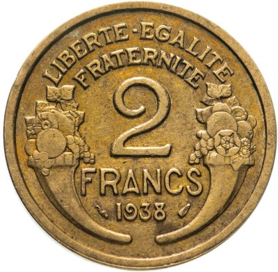 купить Франция 2 франка (francs) 1938