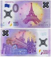 Купить 0 евро (euro) «Эйфелева башня» Collector 2017 Пластик (лимитированная серия)
