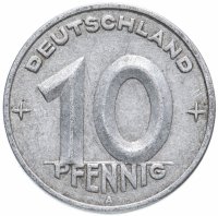 Купить Германия (ГДР) 10 пфеннигов 1948-1950 A