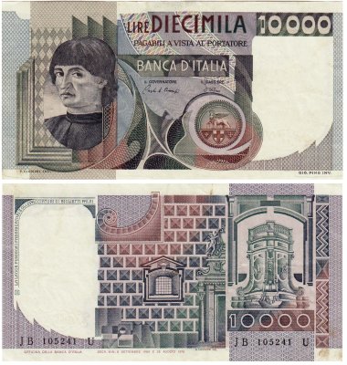 купить Италия 10000 лир 1980 (Pick 106b)