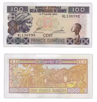 купить Гвинея 100 франков 1998 (Pick 35a)