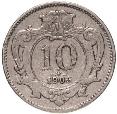купить Австрия 10 геллеров (heller) 1909