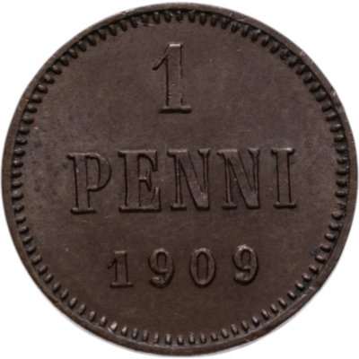 купить 1 пенни (penni) 1909 Российская Финляндия