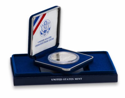 купить США 1 доллар 1987 "200 лет конституции США" в коробке Proof
