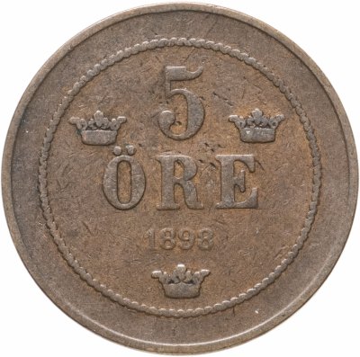 купить Швеция 5 эре (ore) 1898