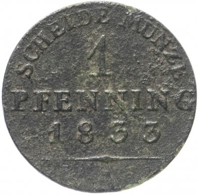 купить Германия, Пруссия 1 пфенниг 1833