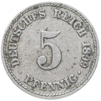 купить Германская Империя, 5 пфеннигов (pfennig) 1899 "A" - Берлин